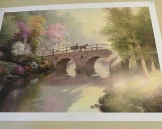 Thomas Kinkade, " Hometown Bridge", Hometown Memories V Limited Edition Lithograph 