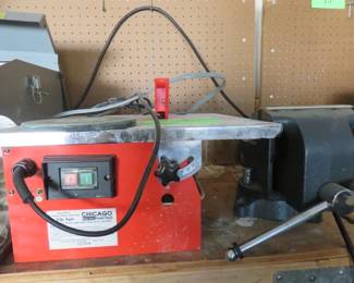 Chicago Power Tools Chrome Plated, Bench Top Tile Saw