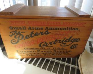 Vintage Remington Peters Wooden Ammo Cartridge Box/Crate