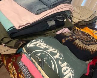 Women’s jeans and lots of tees