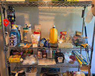 Tools…cleaning supplies…laundry supplies. Bathroom supplies