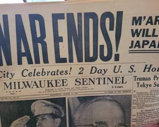 World War Newspaper. Ephemera