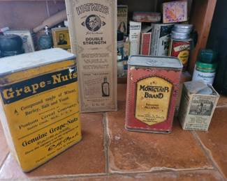 Antique Tins, Food, Remedies