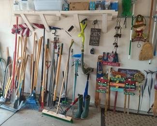 Yard signs, decor, art and tools