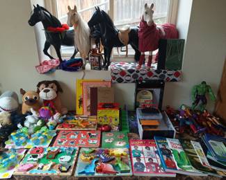 American Girl horses, Doug and Melissa puzzles and toys