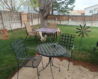 Patio furniture and art