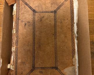 Large Antique Leather Hardcover Ledger Book Scrapbook Loaded w/ Historical Newspaper & Magazine Clippings