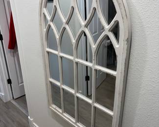Farmhouse Rustic Window Pane Decorative Wall Mirror