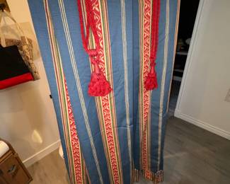 Custom Drapes Blue/Red/Mustard!