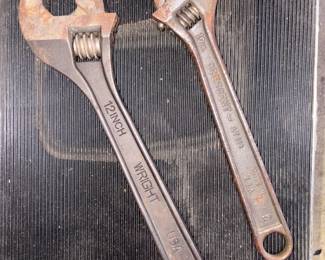 Wright Wrench 9AB12 USA, Crescent Tool Co Adjustable Wrench USA!