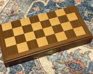 Wooden Staunton Chess Set Folding Box Magnetic Travel Game