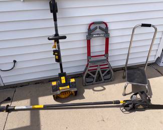 Milwaukee Foldable Hand Truck, Craftsman SB270
Snow Blower W/Electric Start, McCulloch Electric Pole Saw, Handled Stool!