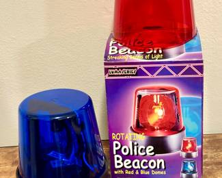Lumaseries Rotating Police Beacon with Red & Blue Domes SKU#649566