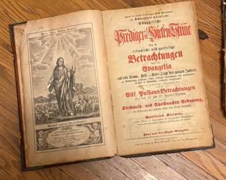 Antique 1874 Gottfried Kleiner Evangelische Prediger German Victorian Holy Book Leather Binding 35th Ed.