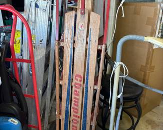 Vtg Wooden Champion F60 Sled!