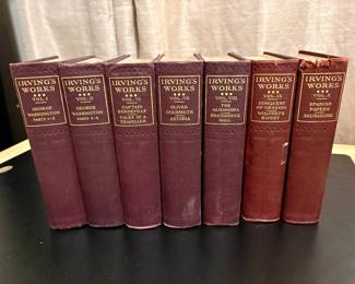 The Works of Washington Irving Volumes I, II, VI, VIII, IX, & X - The New Hudson Edition HC