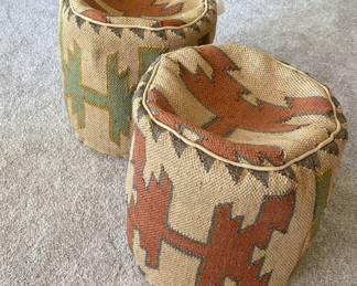 Aztec Poof Chairs approximately 17” tall