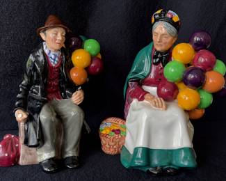 Royal Doulton Balloon Seller Pair Man & Lady