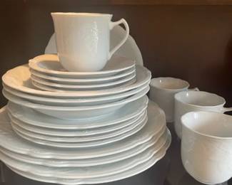 20 piece white china set- "Festive" Japan