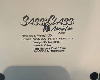 Sass 'n Class "The Barber's Chair" from Spit Shine & Fingerwave Figurine. 1997