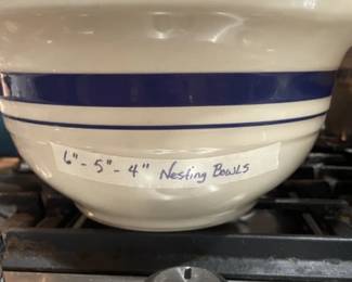 Nesting Bowls Set of 3- (6", 5", 4"). Made in Portugal.