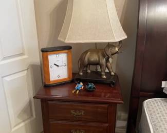 Night Stand, Lamp, Clock