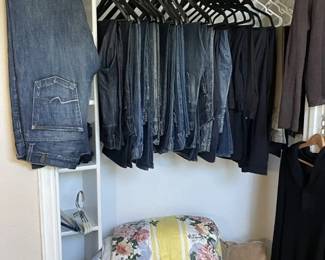 Men's Jeans and clothes; King Bedding set