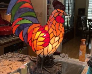 This beautiful rooster is approximately 18" tall.