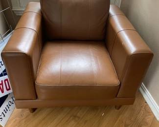 Leather occasional chair