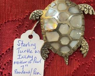 Sterling Turtle Broach/Pendant