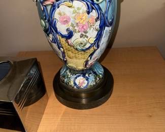 Majolica lamp