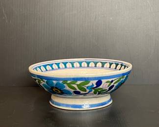 Painted footed bowl