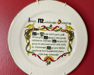 Irish Marriage Blessing plate