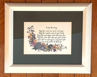 Framed Irish Blessing