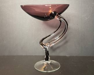 Jellyfish art glass bowl