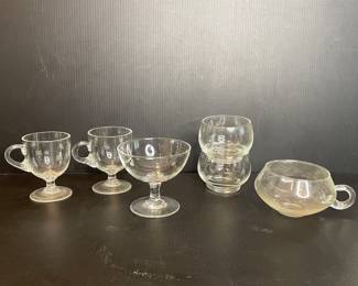 Etched star glassware