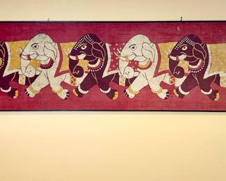 Framed Painted textile