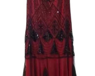 Beaded tulle gown