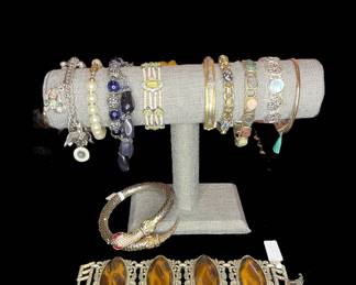 Vintage bracelets: M.Haskell, Napier natural stone & sterling