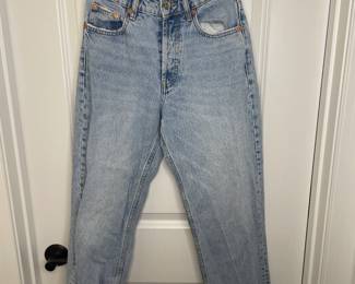 Zara raw hem jeans
