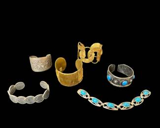Silver & gold tone cuffs