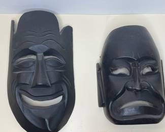Carved wood masks