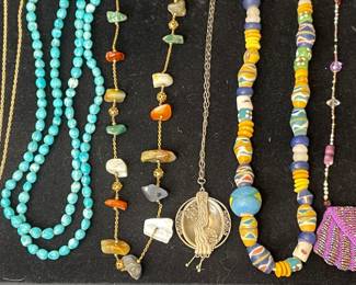 Beaded & stone necklaces