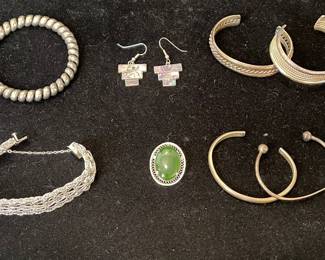 Sterling silver bracelets & earrings
