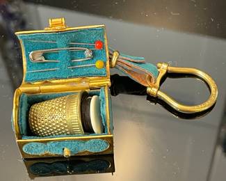 Mini sewing kit bag charm vintage