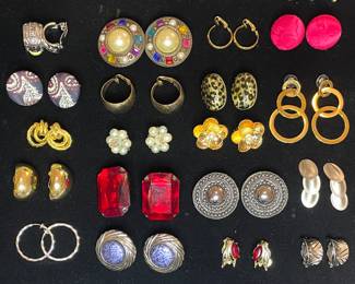 Vintage clip on earrings
