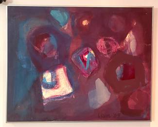 Abstract painting signed Levin 69