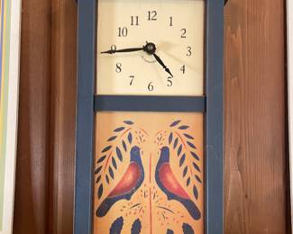 Wood painted mantle clock