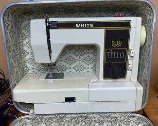 White seeing machine in case