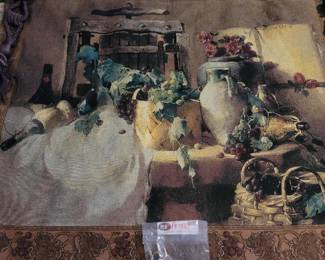 tapestry with tassles and hanging rod